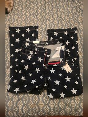 Judy Blue Women's High Waist Star Print Flare Jeans - Blue
